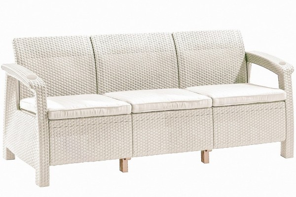 Трёхместный диван  Yalta Sofa 3 Seat белый купить в Валдае