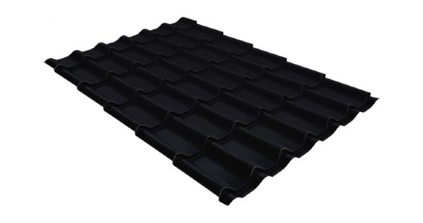 Металлочерепица классик GL 0,5 Velur20 RAL 9005 черный купить в Валдае