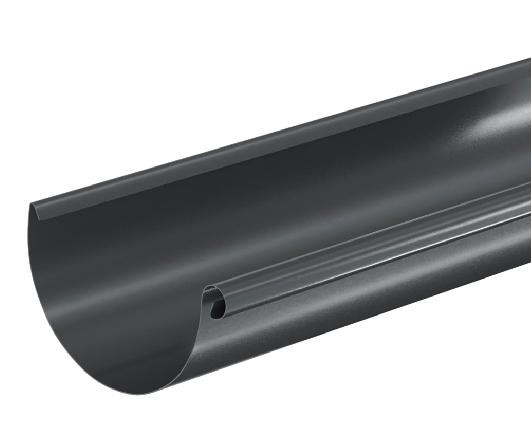 Водосток Aquasistem, система 125x90 - Водосточный желоб 3.00м RAL 7024 Тёмно-серый купить в Валдае