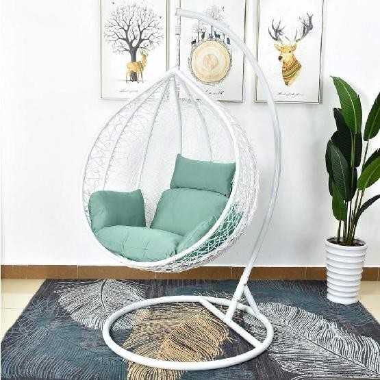 Кресло Подвесное из искусственного ротанга AFM-168A-L White/Green купить в Валдае
