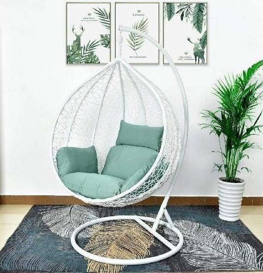 Кресло Подвесное из искусственного ротанга AFM-168A-XL White/Green купить в Валдае