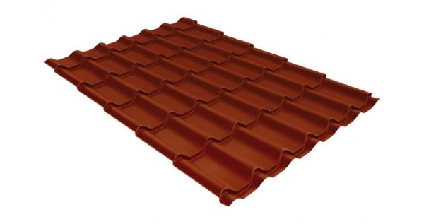 Металлочерепица классик GL 0,5 Velur20 RAL 8004 терракота купить в Валдае