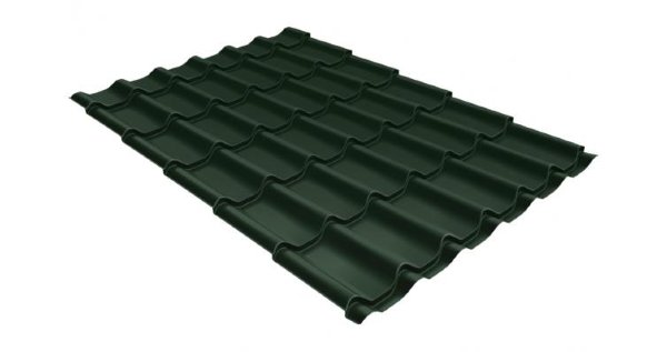 Металлочерепица классик 0,5 Satin RR 11 темно-зеленый купить в Валдае